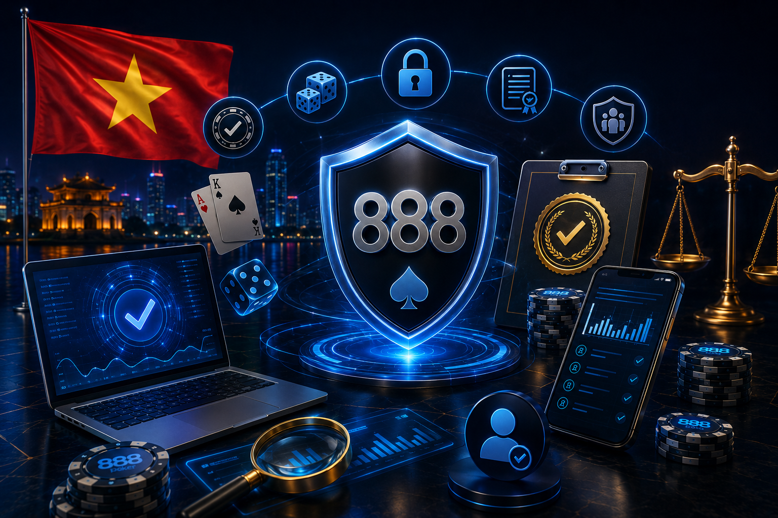 888 Poker fair play and game security for Vietnam players